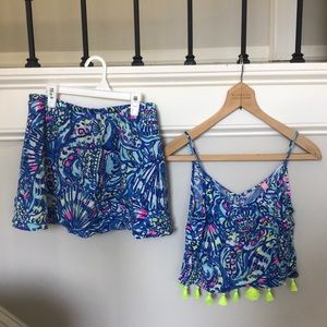 Lilly Pulitzer size 4 two piece skort set